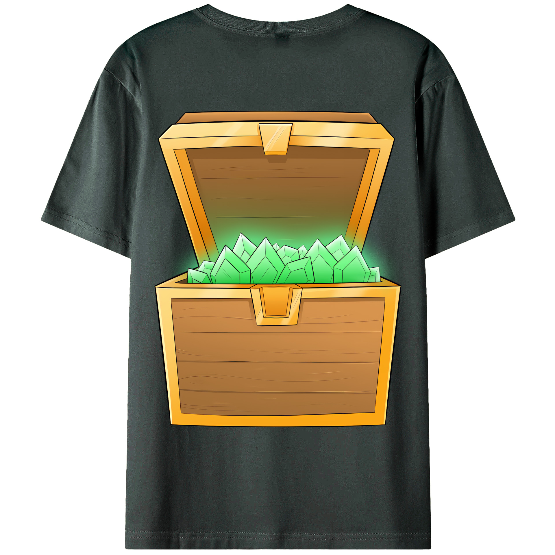 （画像用） マインクラフト ブロックの世界 Minecraft MC Block world 綿100％ メンズ半袖Tシャツ（バックプリント） 通気性
